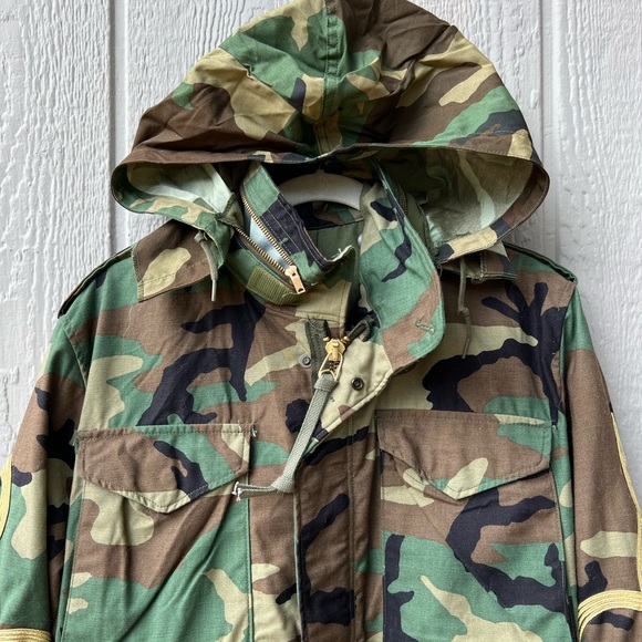 R13 repurposed coat camouflage lined heavy duty canvas military utility jacket - Picture 15 of 16